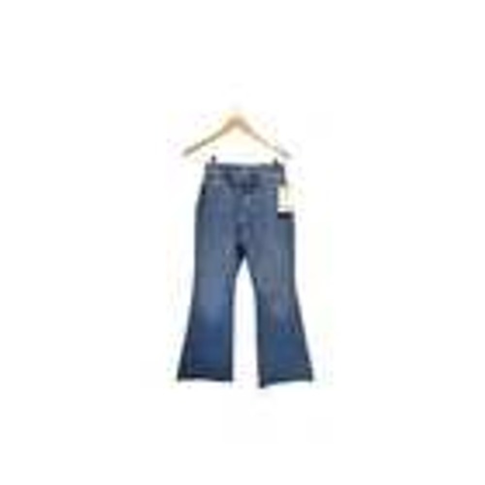 COS Loose Relaxed Bootcut Jeans High Rise Full Length Raw Hem 24